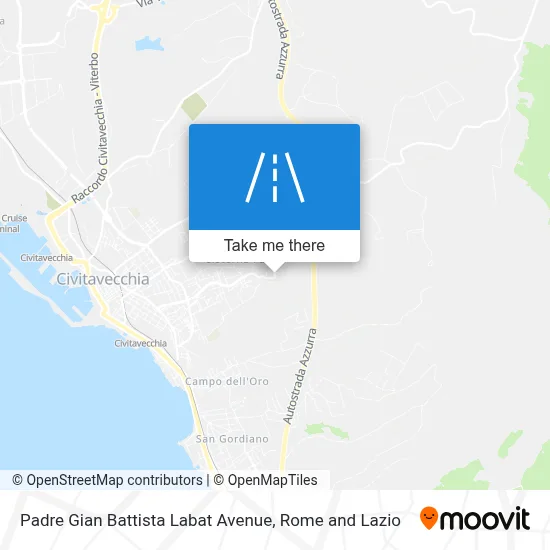 Padre Gian Battista Labat Avenue map