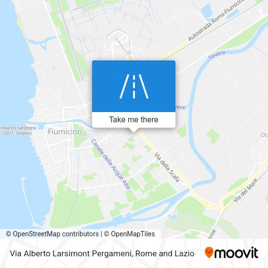 Via Alberto Larsimont Pergameni map