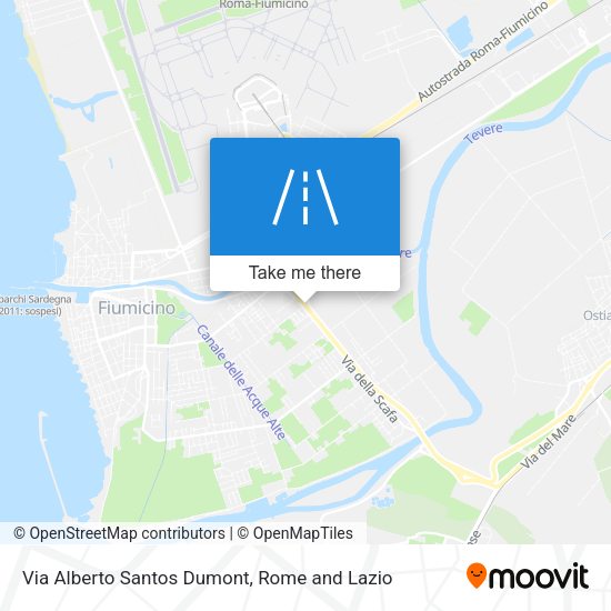 Via Alberto Santos Dumont map