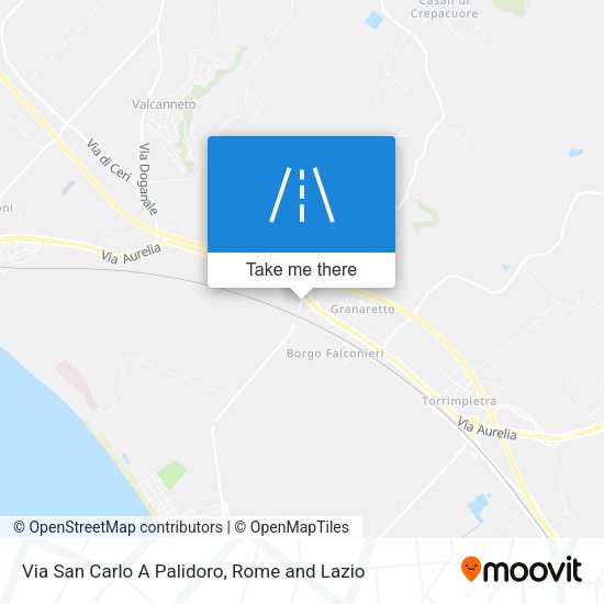 Via San Carlo A Palidoro map