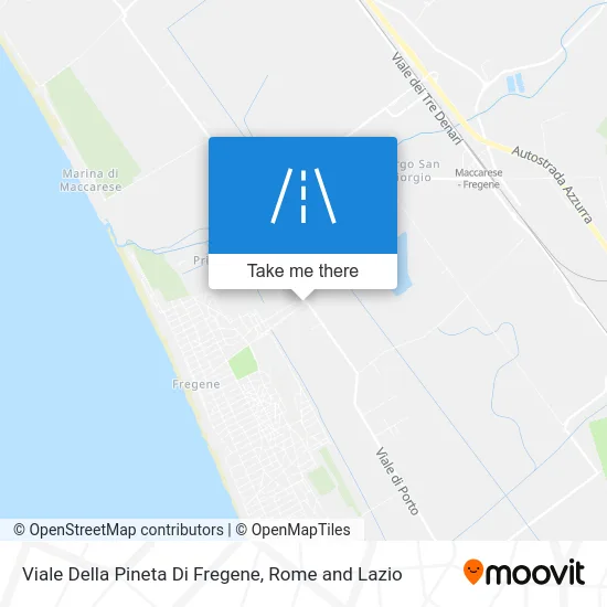 Pineta Di Fregene Avenue map