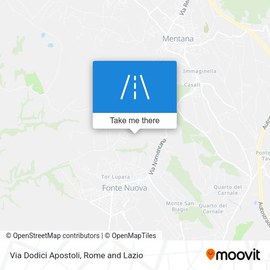 Via Dodici Apostoli map