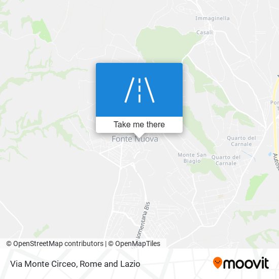 Via Monte Circeo map