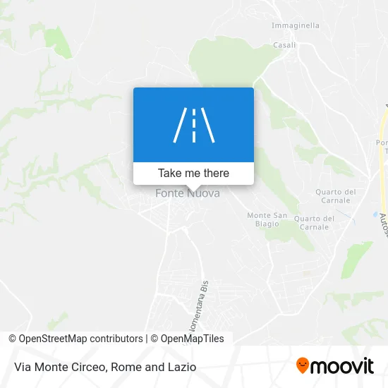 Monte Circeo Street map