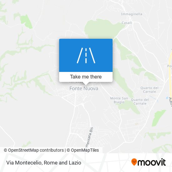 Via Montecelio map
