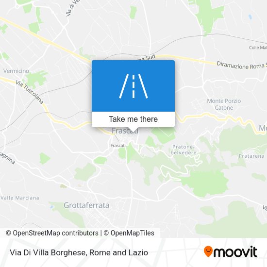 Via Di Villa Borghese map