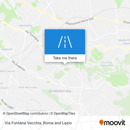 Via Fontana Vecchia map