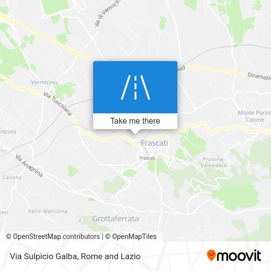 Via Sulpicio Galba map