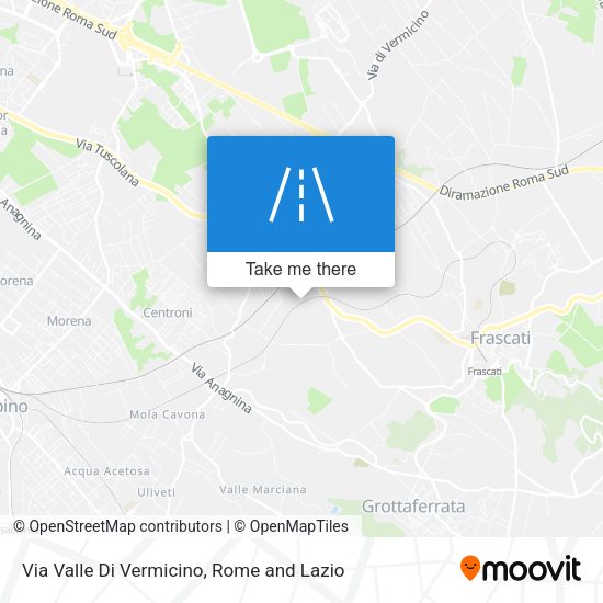 Via Valle Di Vermicino map