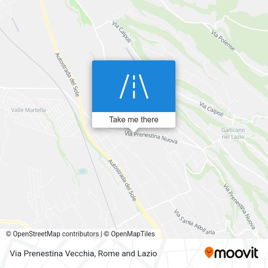 Via Prenestina Vecchia map