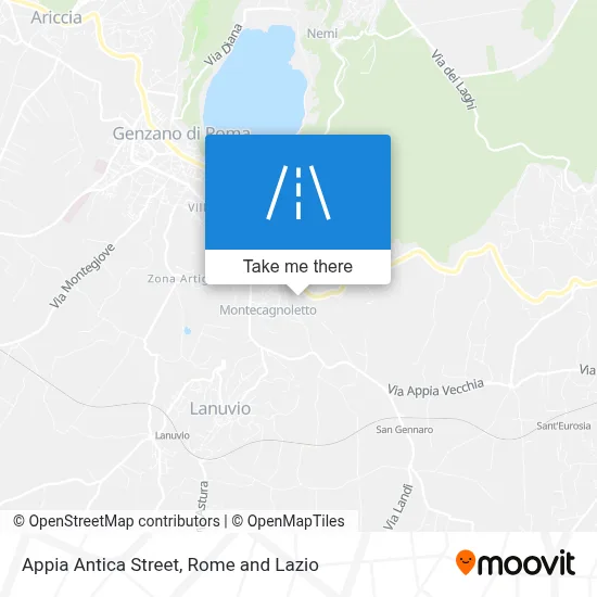 Appia Antica Street map