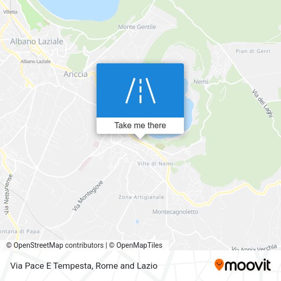 Via Pace E Tempesta map