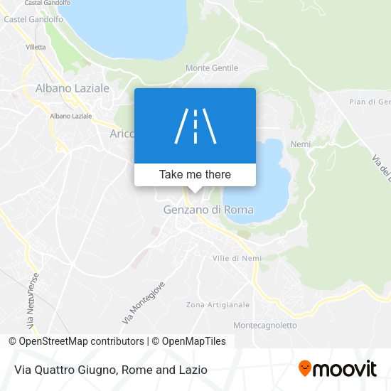 Via Quattro Giugno map