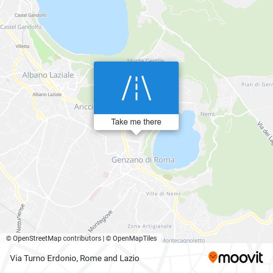 Via Turno Erdonio map