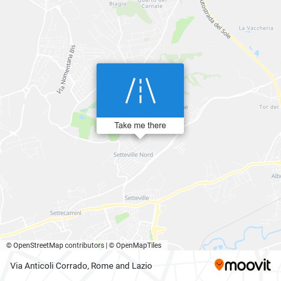Via Anticoli Corrado map