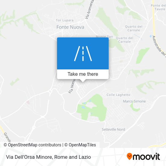 Via Dell'Orsa Minore map
