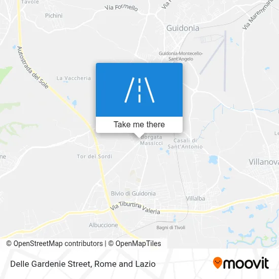 Delle Gardenie Street map