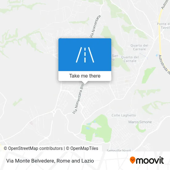 Monte Belvedere Street map