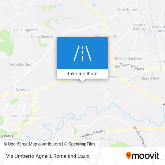 Via Umberto Agnelli map