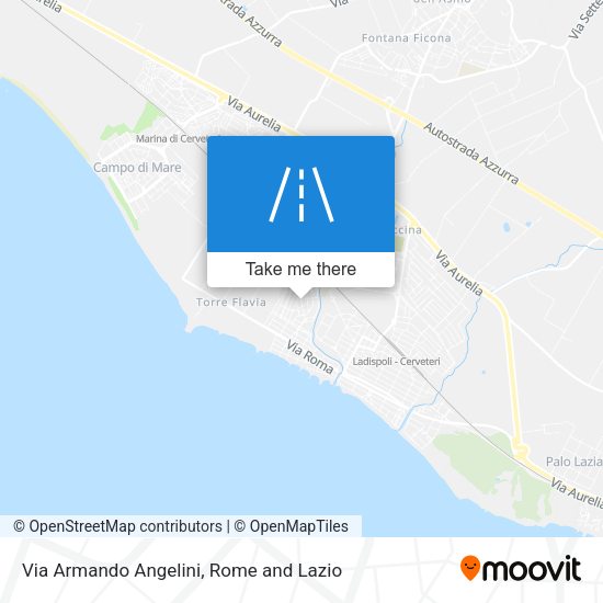 Via Armando Angelini map