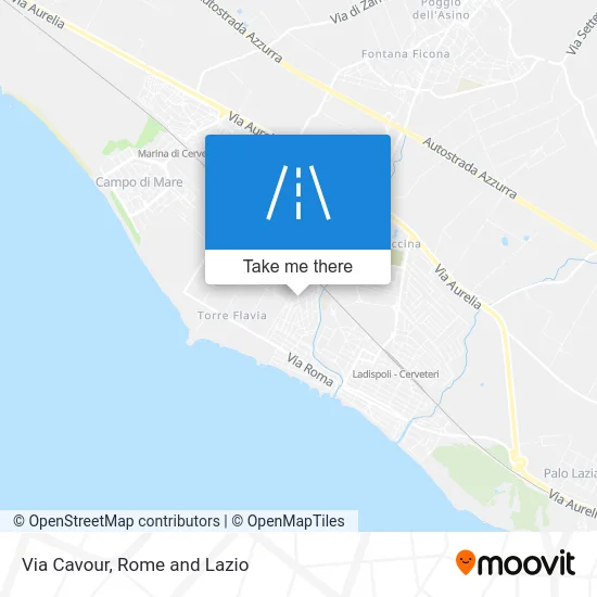 Via Cavour map