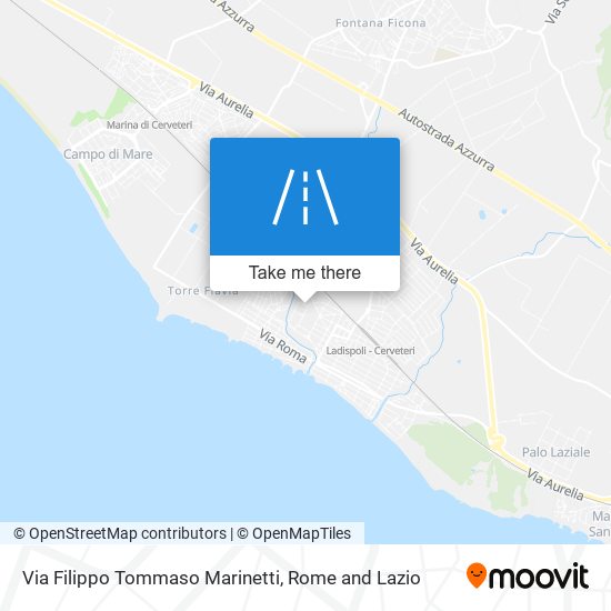 Via Filippo Tommaso Marinetti map