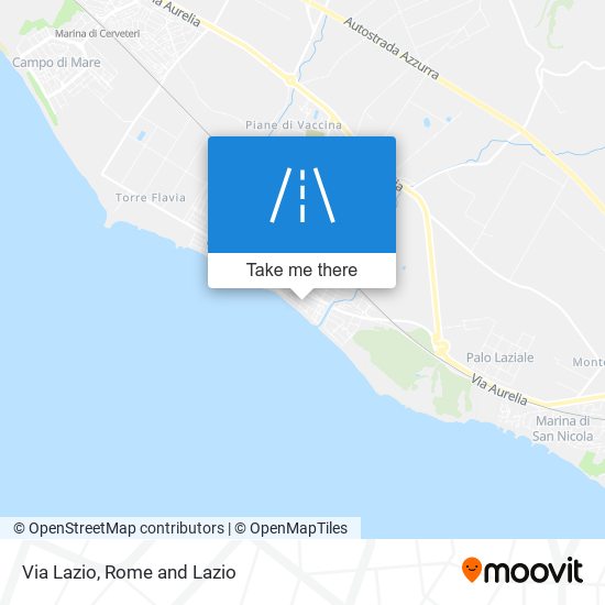 Via Lazio map