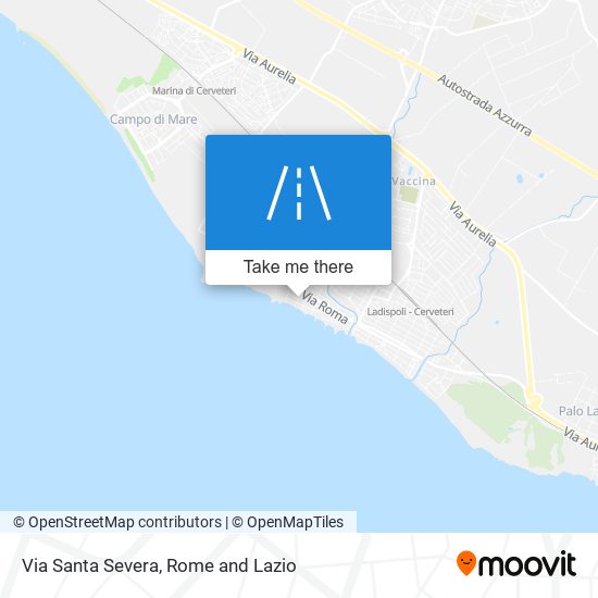 Via Santa Severa map