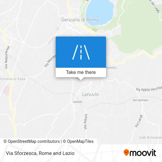 Sforzesca Street map