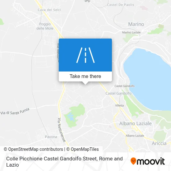 Colle Picchione Castel Gandolfo Street map