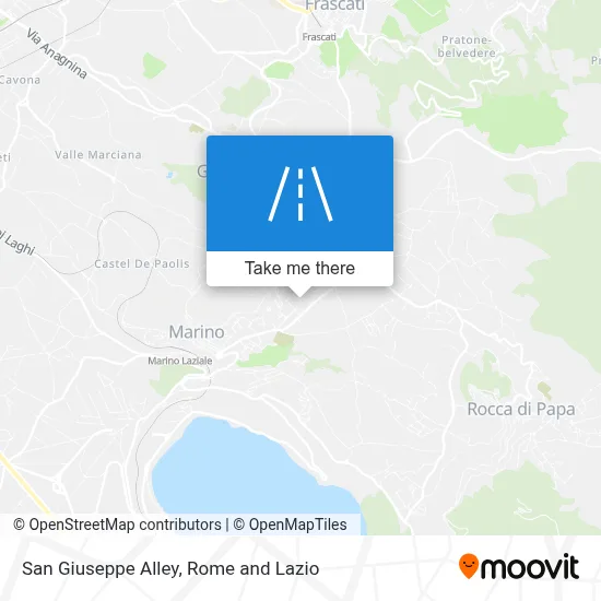 San Giuseppe Alley map