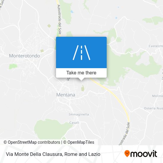 Via Monte Della Clausura map