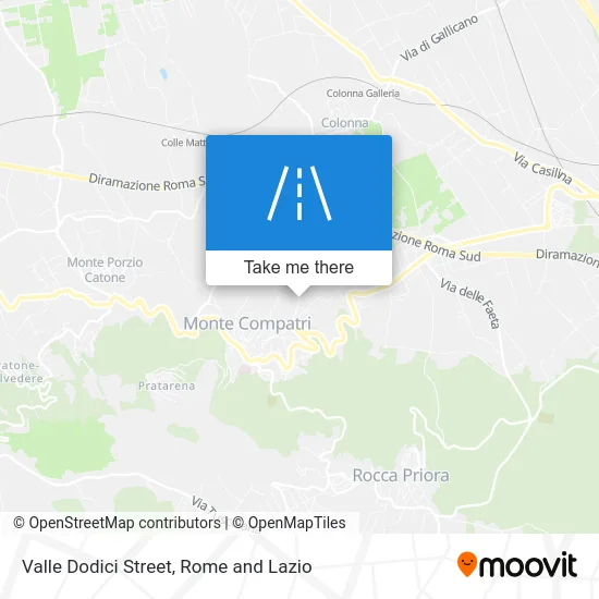 Valle Dodici Street map