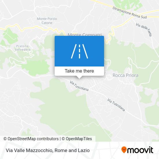 Via Valle Mazzocchio map