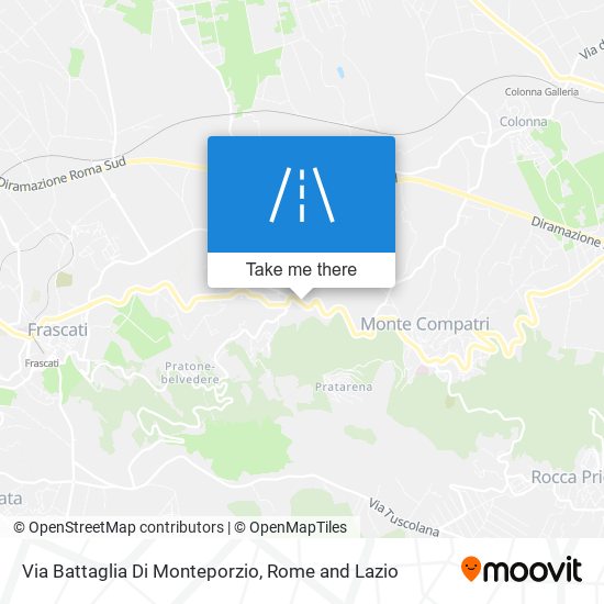 Via Battaglia Di Monteporzio map