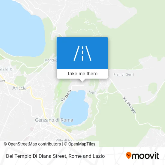 Del Tempio Di Diana Street map