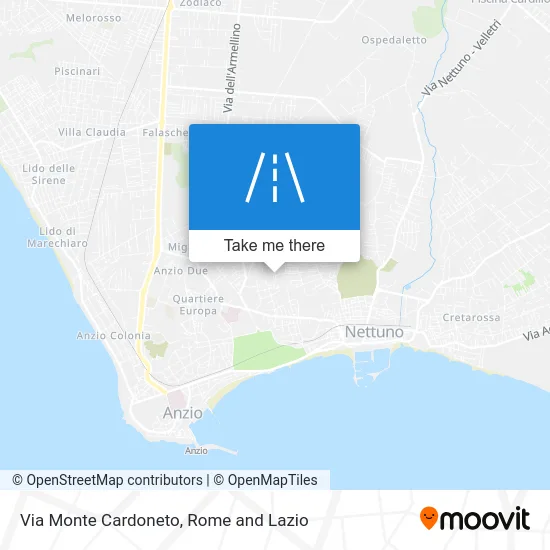 Monte Cardoneto Street map