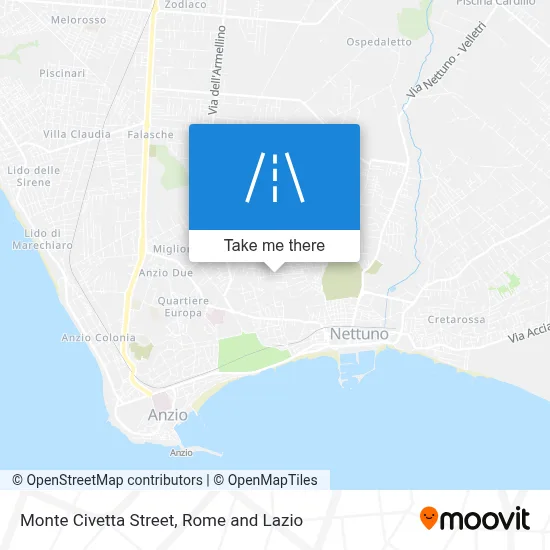 Monte Civetta Street map