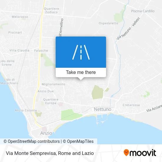 Monte Semprevisa Street map