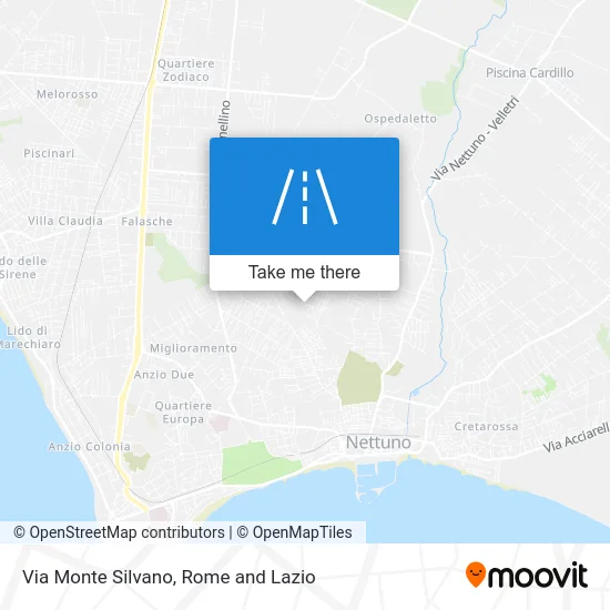 Monte Silvano Street map