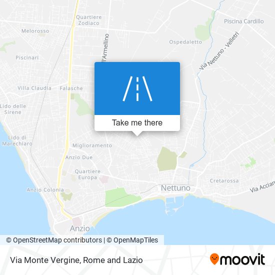 Via Monte Vergine map