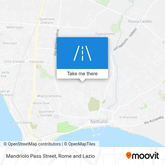Mandriolo Pass Street map