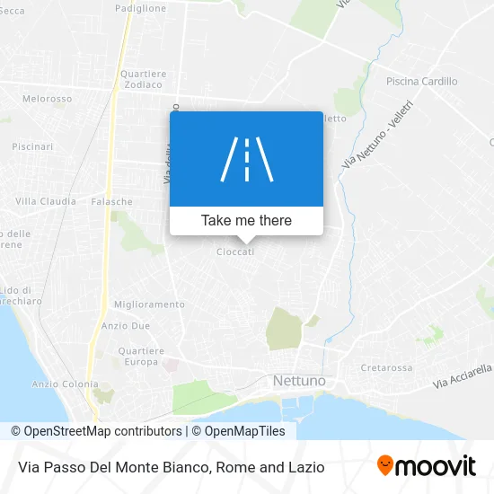 Monte Bianco Pass Street map