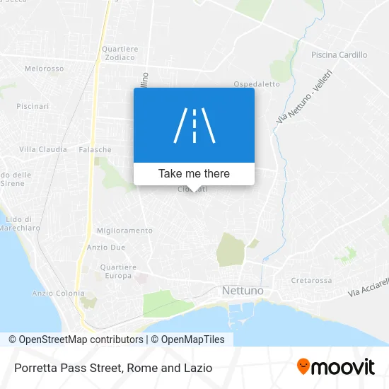 Porretta Pass Street map