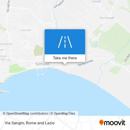 Via Sangro map