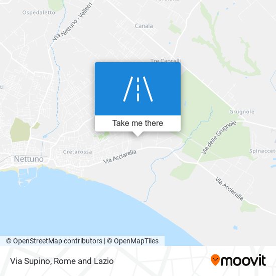 Via Supino map