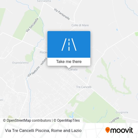 Via Tre Cancelli Piscina map