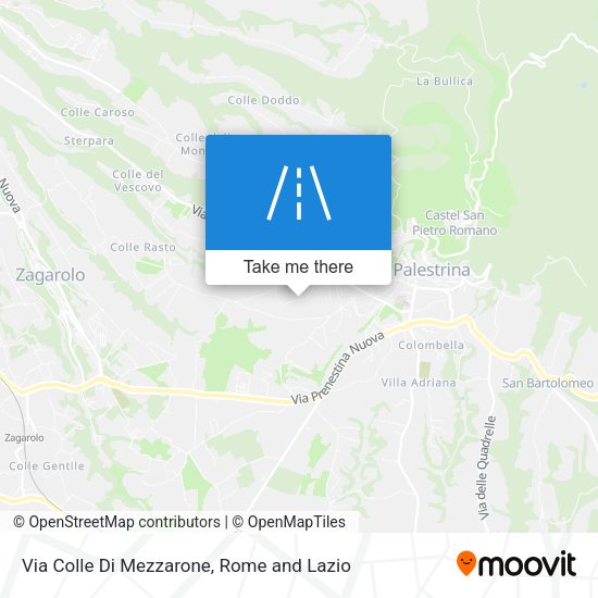 Via Colle Di Mezzarone map