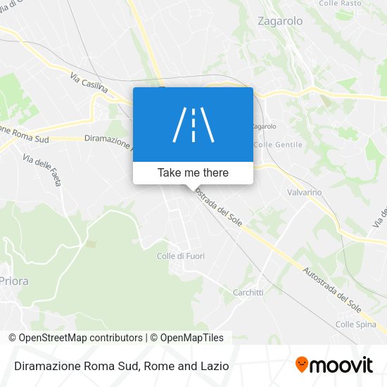 Diramazione Roma Sud map