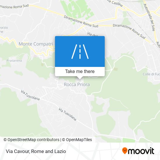 Via Cavour map